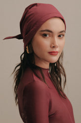 Aliyah Swim Turban (Burgundy)